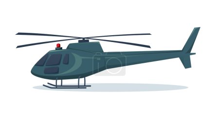 Ilustración de Helicopter aircraft vehicle isolated vector illustration - Imagen libre de derechos