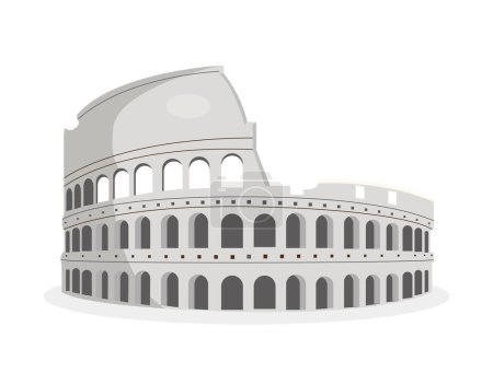 Ilustración de Coliseo Roma Italia famoso monumento - Imagen libre de derechos