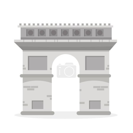Illustration for Arc de Triomphe. France famous landmark - Royalty Free Image
