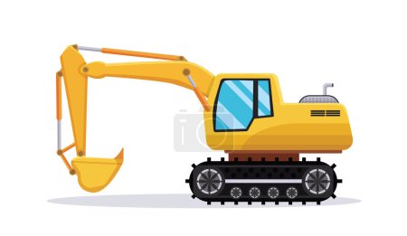 Illustration for Construction equipment loader vector illustration - Royalty Free Image