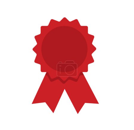 Illustration for Red badges. Vector illustration - Royalty Free Image