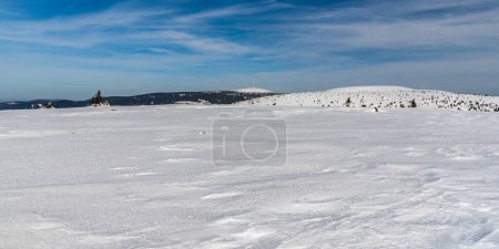 Téléchargez les photos : Vysoka trou et Praded de Jeleni hrbet colline en hiver Jeseniky montagnes en République tchèque - en image libre de droit