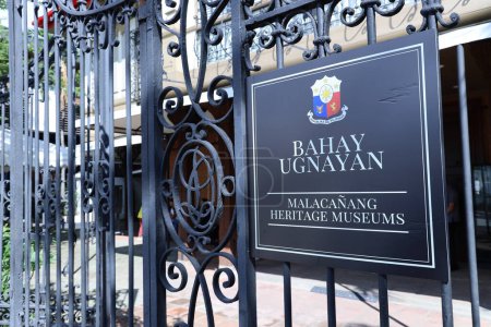 Téléchargez les photos : Panneau principal des musées du hertage de Malacanang, Manille, Philippines - en image libre de droit