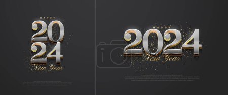 Photo for Classic Number 2024. To celebrate the new year. Luxury and elegant vector design. Premium vector design for posters, banners, calendar and greetings. - Royalty Free Image