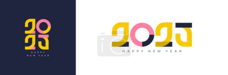 Modern 2025 number vector design. Premium design for the 2025 New Year celebration. With elegant and modern colorful numbers.