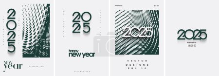 Frohes neues Jahr Plakatvektordesign. 2025 Nummer Entwurf für ein frohes neues Jahr 2025 Feier. Poster, Banner oder Premium-Design-Vorlage.