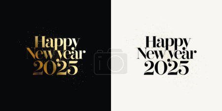 Happy new year 2025 design. With classic numbers with a retro feel. Premium vector unique and clean design.