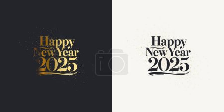 Vecteur classique heureux nouvelle année 2025 design pour affiche. Vecteur Premium design unique et propre.