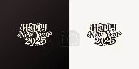 Vector happy new year 2025 logo design. To commemorate the new year 2025. Premium vector unique and clean design.