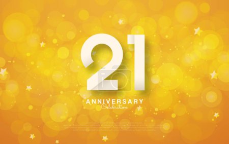 Bright and fresh design for the 21st anniversary celebration. Premium vector design for greetings, party invitations and social media posts.