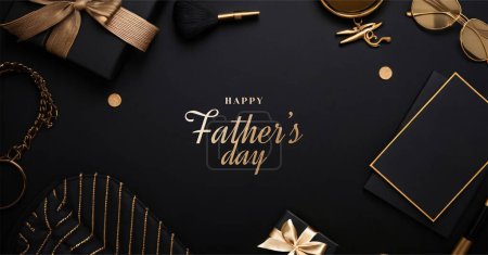 Luxury design for father's day celebration. With an elegant and luxurious theme. Design for banners, posters, backgrounds and social media.