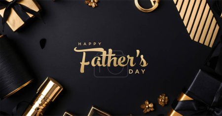 Happy fathers day illustration design. With a luxurious and elegant theme for happy fathers day celebrations.