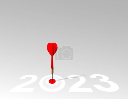 Photo for 2023 Dart arrow on floor - Royalty Free Image