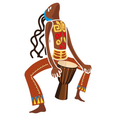 Ilustración de Hombre africano vector ilustración - Imagen libre de derechos