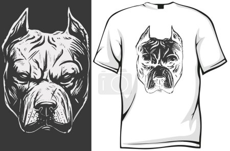 Téléchargez les illustrations : Illustration vectorielle d'un t-shirt pour chien vecteur - en licence libre de droit