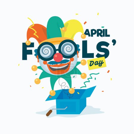 Illustration for April fools day card - Royalty Free Image