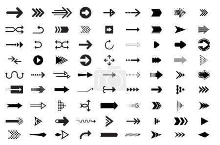 Illustration for Arrows icons vector illustration - Royalty Free Image