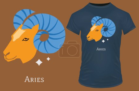Illustration for Vector aries zodiac sign - Royalty Free Image