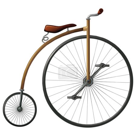 Illustration for Vintage bicycle, vector illustration - Royalty Free Image