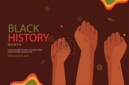 Illustration for Black history month  vector design - Royalty Free Image