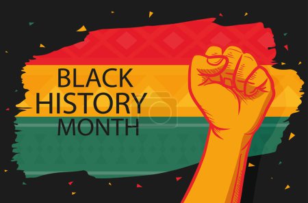 Illustration for Black history month vector - Royalty Free Image