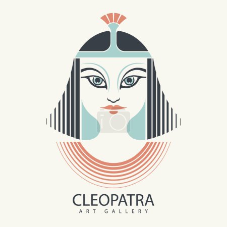 Ilustración de Ilustración del vector, diseño del logotipo cleopatra - Imagen libre de derechos
