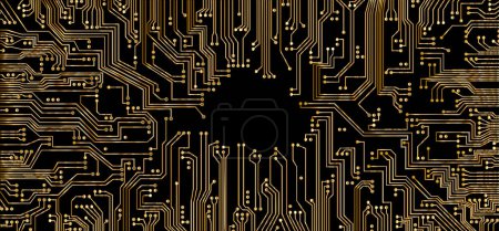 Illustration for Abstract background with circuit board - Royalty Free Image