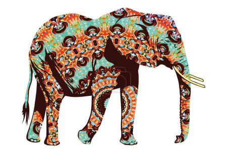 Illustration for Elephant in vintage style. - Royalty Free Image
