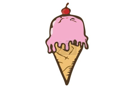 Téléchargez les illustrations : Icône de crème glacée vecteur - en licence libre de droit