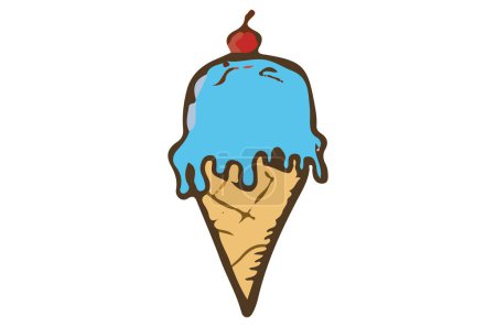 Téléchargez les illustrations : Icône de crème glacée vecteur - en licence libre de droit
