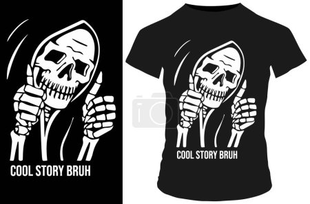Illustration for Vector illustration of t - shirt design cool story bruh - Royalty Free Image