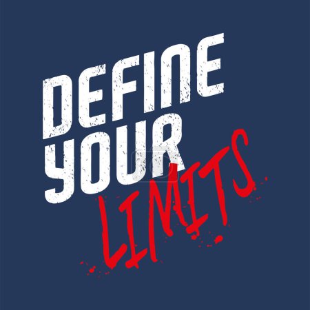 Illustration for DEFINE YOUR LIMITS vector - Royalty Free Image