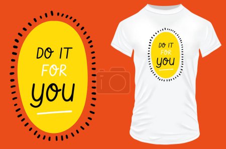 Ilustración de T - diseño de impresión de camisa. hazlo por ti. - Imagen libre de derechos