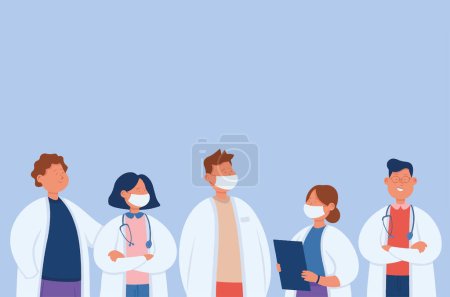 Illustration for Doctors characters vector illustration - Royalty Free Image