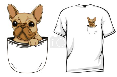 Téléchargez les illustrations : Chiot bulldog sur fond blanc - illustration vectorielle - en licence libre de droit