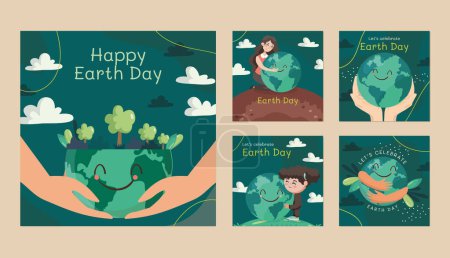 Illustration for Happy earth day banners - Royalty Free Image