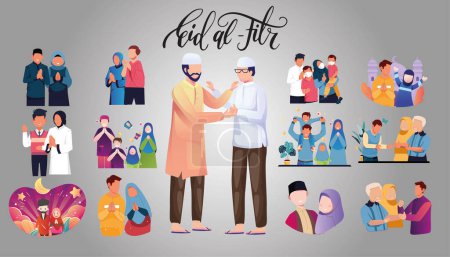 Illustration for Eid mubarak greeting concept. - Royalty Free Image