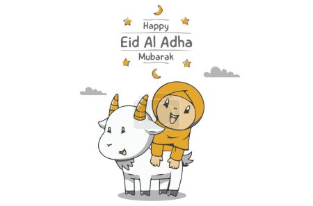 Illustration for Illustration of  eid ul adha - Royalty Free Image