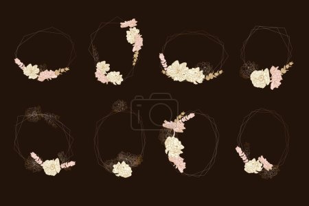 Illustration for Set of decorative floral elements - Royalty Free Image