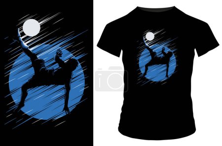 Illustration for Football t shirt graphic design - Royalty Free Image