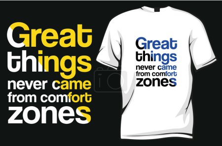 Illustration for Great things  quote  t-shirt design - Royalty Free Image