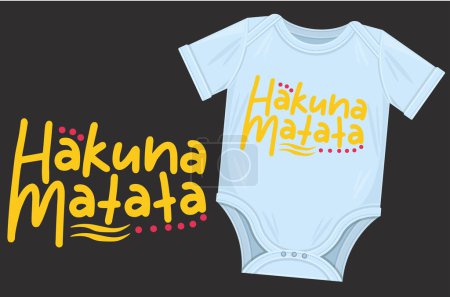 Illustration for Hakuna matata  - vector graphic illustration - baby shirt - Royalty Free Image