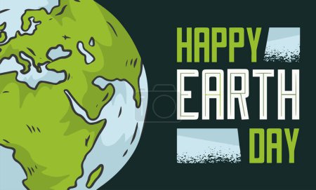 Illustration for Happy earth day poster. - Royalty Free Image