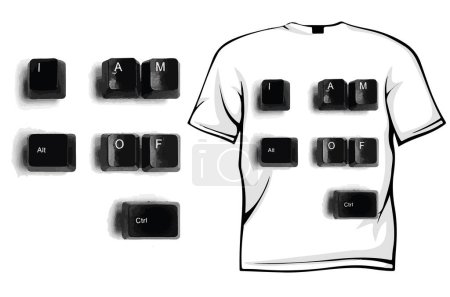 Illustration for I am alt of control.  t - shirt. vector illustration. - Royalty Free Image
