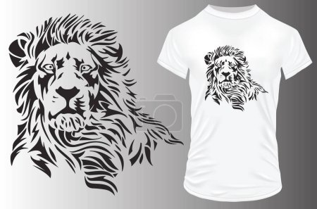 Téléchargez les illustrations : Illustration vectorielle tête de lion. - en licence libre de droit