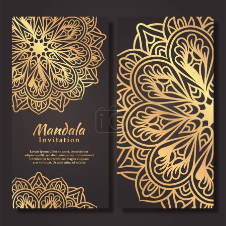 Illustration for Set of luxury cards, vector illustration - Royalty Free Image