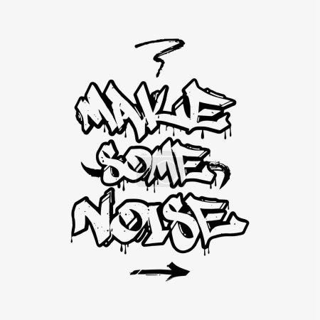 Illustration for Make some noise   design, poster. - Royalty Free Image