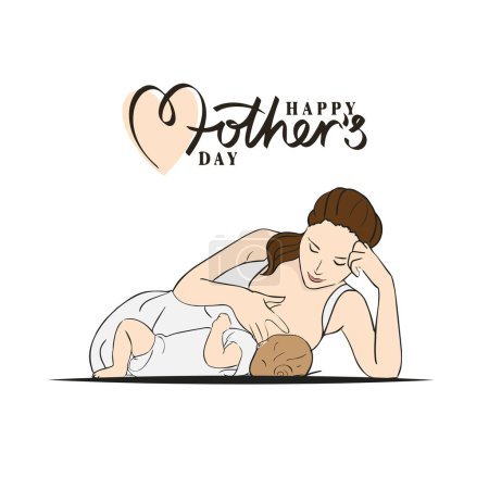 Illustration for Happy mothers day card - Royalty Free Image