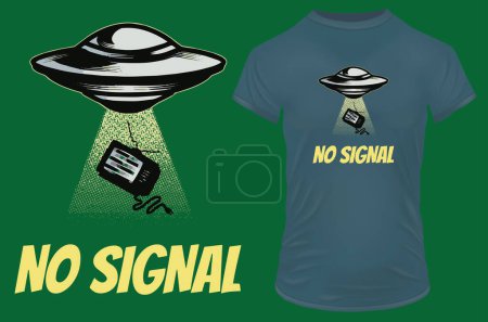 Illustration for No signal t-shirt design - Royalty Free Image