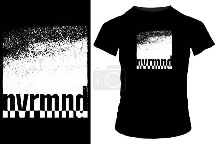 Illustration for Nvrmnd  t shirt typography design - Royalty Free Image